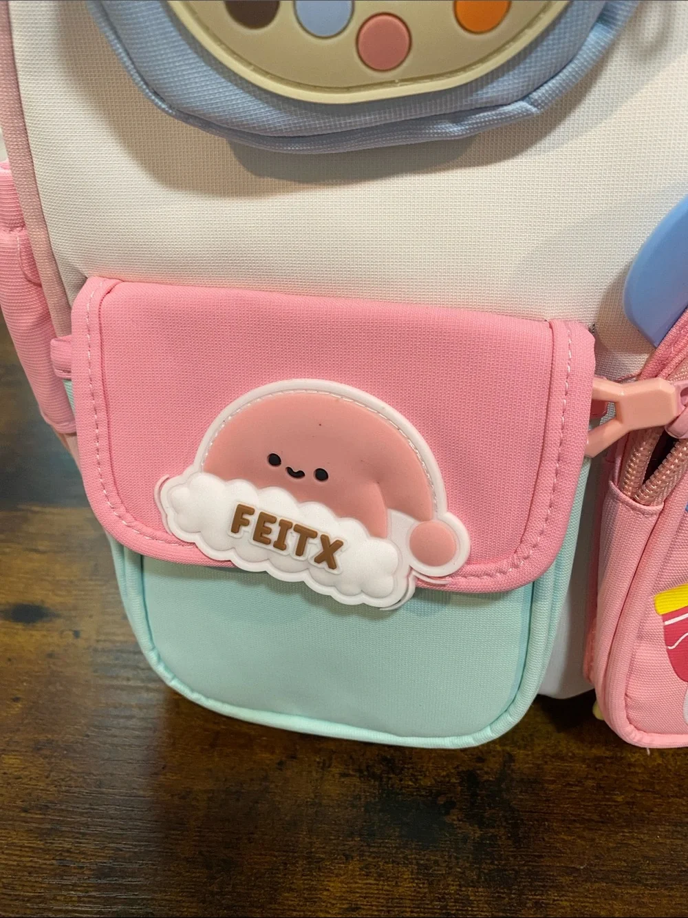 Kids Penguin Mini Backpack in Pink & Mint - Kitty Cott New in Package